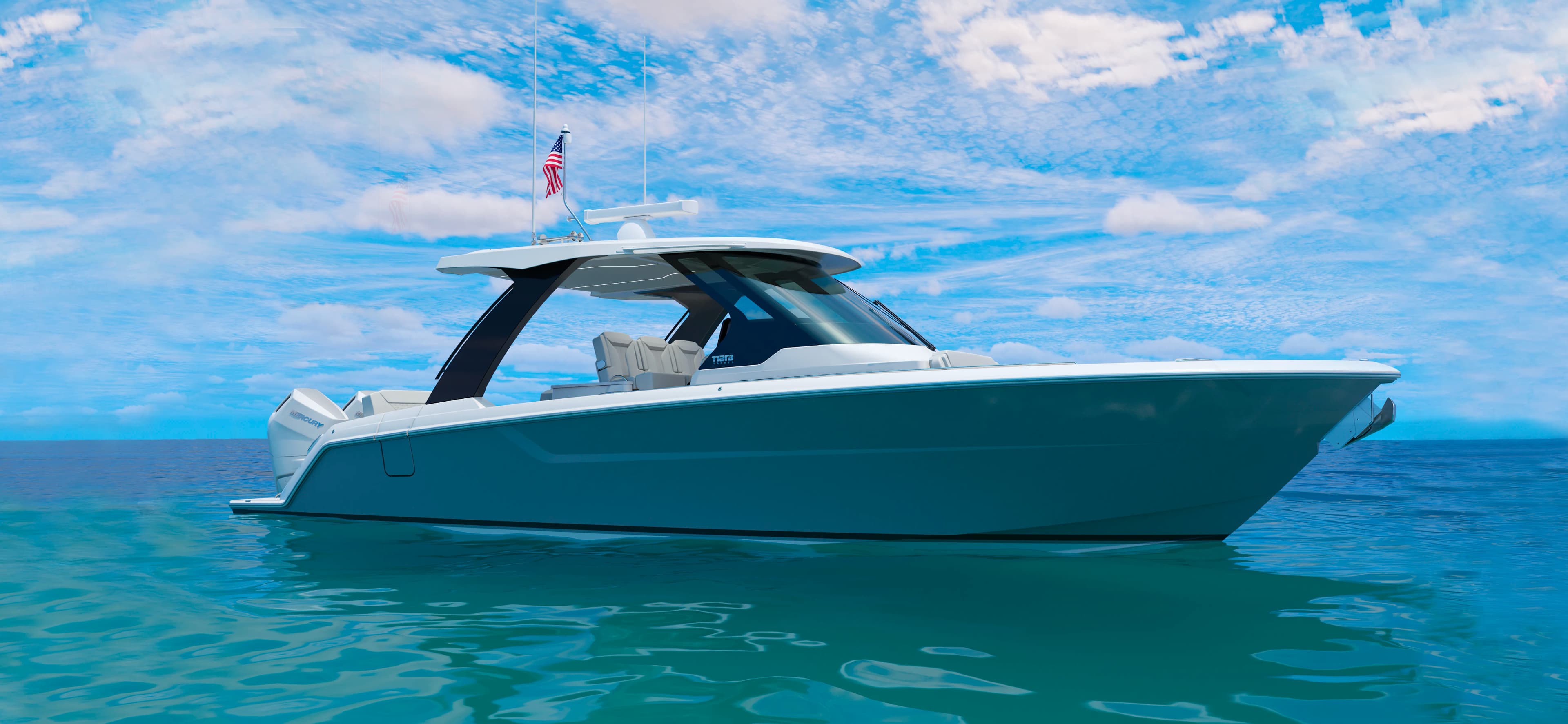 35 LS - Tiara Yachts - 35 Foot Luxury Yacht - Rendering of Boat